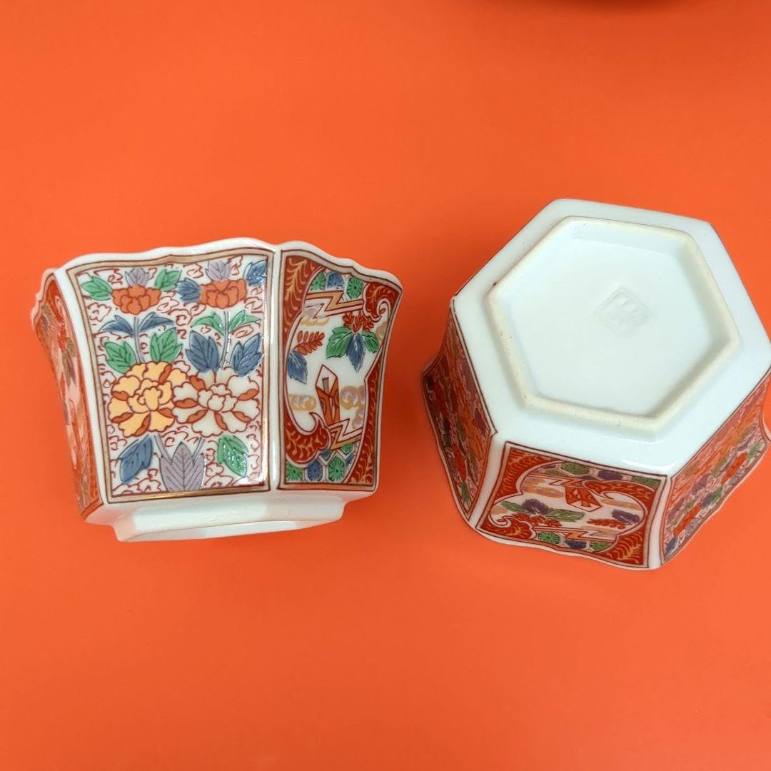 有田焼☆二重高台☆70000円購入☆手描き☆色絵深鉢八角形☆上約22.4センチ 有田焼 - 鉢カバー - 大 – Tokyo Apartment Store